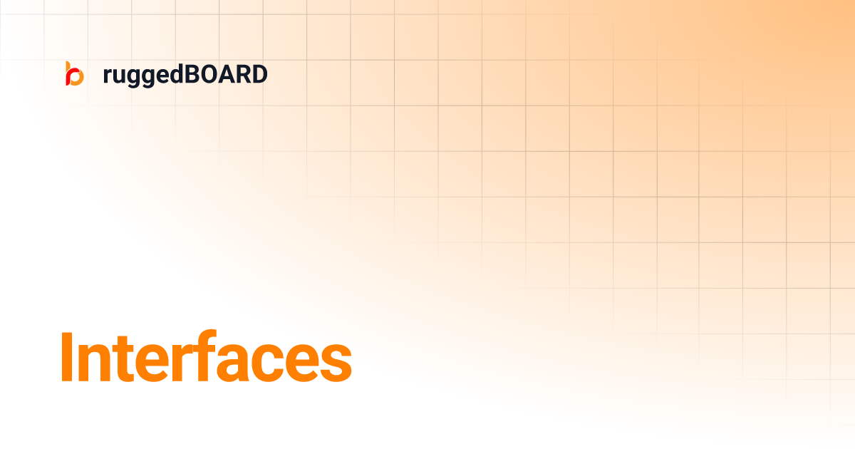Interfaces ruggedBOARD